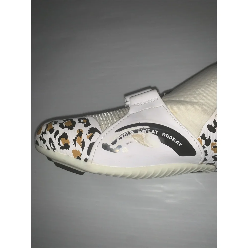 Nike Air SuperRep Cycle Shoes Women 9 White Leopard Print Neon Yellow CJ0775-177